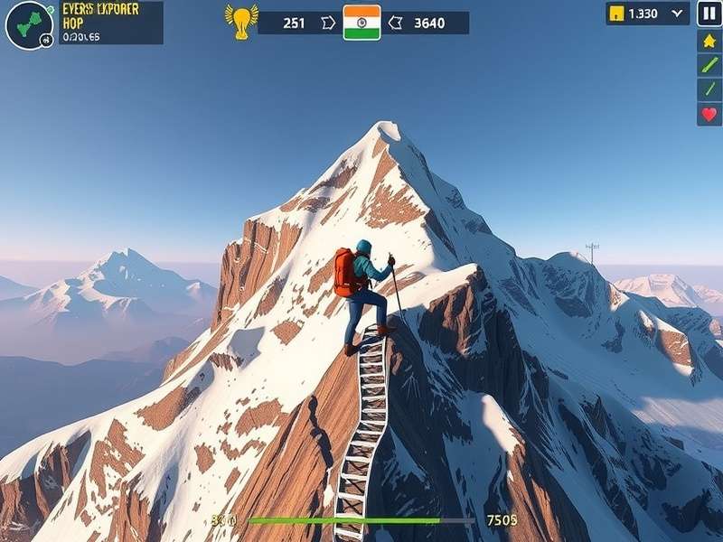 Everest Explorer Hop equipment and progression screen